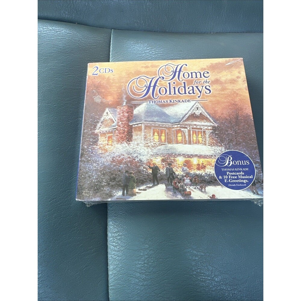 HOME FOR THE HOLIDAYS THOMAS KINKADE PLUS POST CARDS CD 2 CD SET CHRISTMAS Music